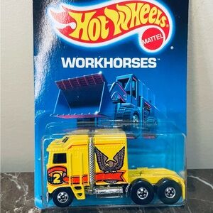 1989 Hot Wheels Workhorses Yellow Thunder Roller #9 NOC - RARE